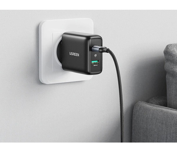 UGREEN Ładowarka sieciowa  CD161 2xUSB-A 18W PD3.0 EU czarny - 1488954 - zdjęcie 3